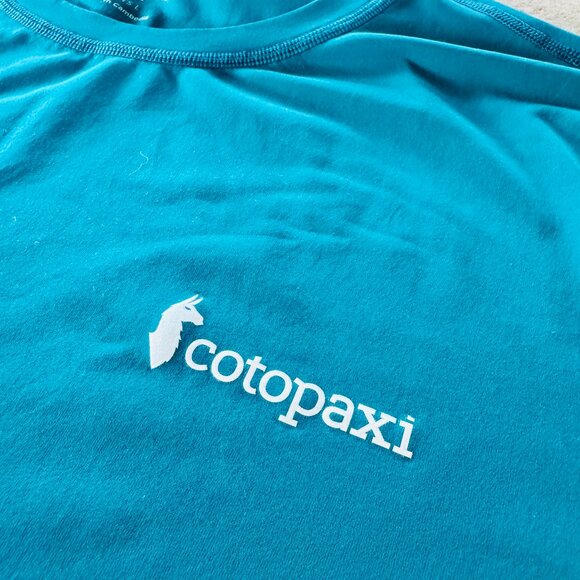 Mens 2024 Cotopaxi Fino Short-Sleeve Tech Tee Large Gulf Teal - Picture 4 of 5
